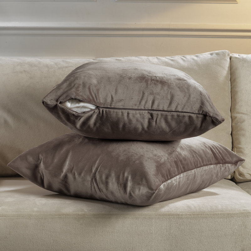 Housses de coussin rectangulaires en velours mat, 19 castors