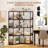 Corner Bookshelf 5-tier L-shaped Bookcase 71" Tall Etagere Bookshelf With Metal Frame-1898789098