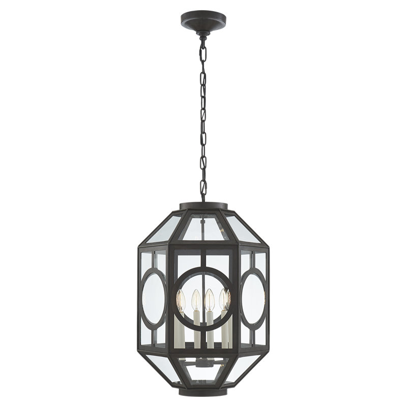Visual Comfort 6 Light Chandelier, Aged Iron