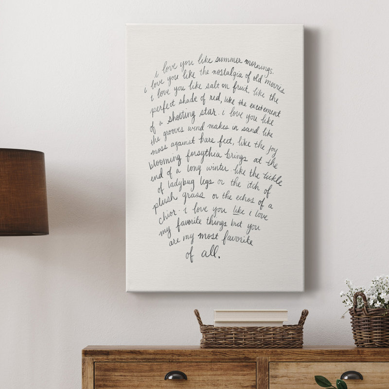 Lettre à un amoureux I, toile tendue avec châssis de qualité supérieure - prête à être accrochée, H 36 po x l 24 po x P 1 po