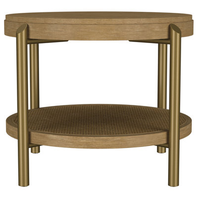 Table de bout ronde avec plateau de rangement Benson