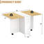 Folding Dining Table With Drawers and Cabinets-470981296
