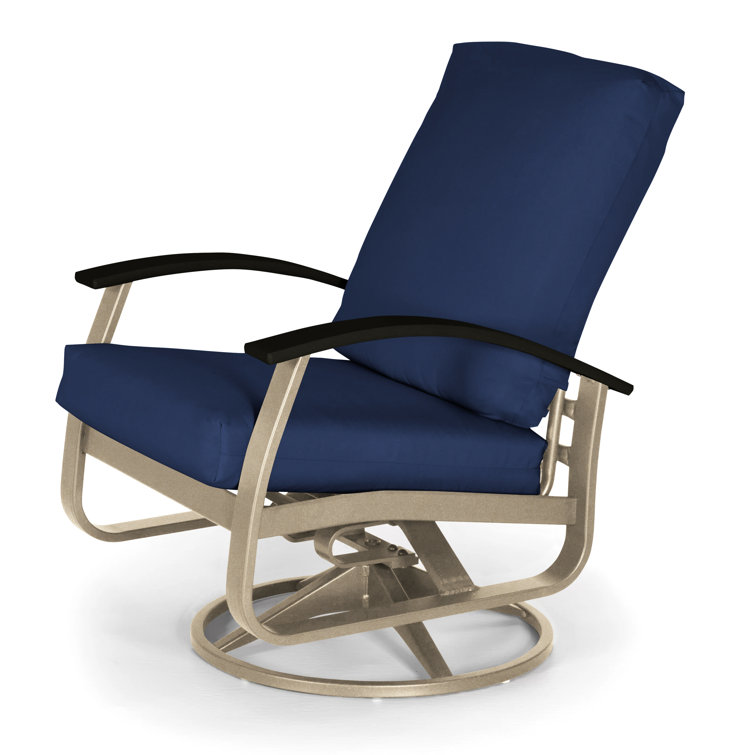 Chaise de patio pivotante avec coussin Askar