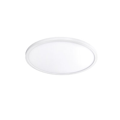 Simple 7" Round Dimmable LED Ceiling & Wall Flush Mount Light, 3000K Color Temperature