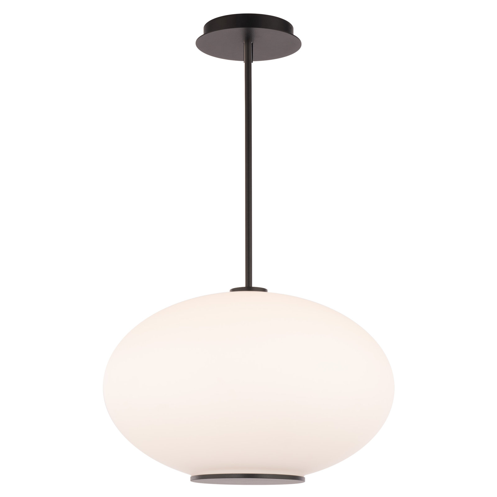 Illusion Single Light Glass Dimmable LED Pendant, 2700, Black