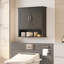 Armoire de salle de bain murale blanche-1491715490