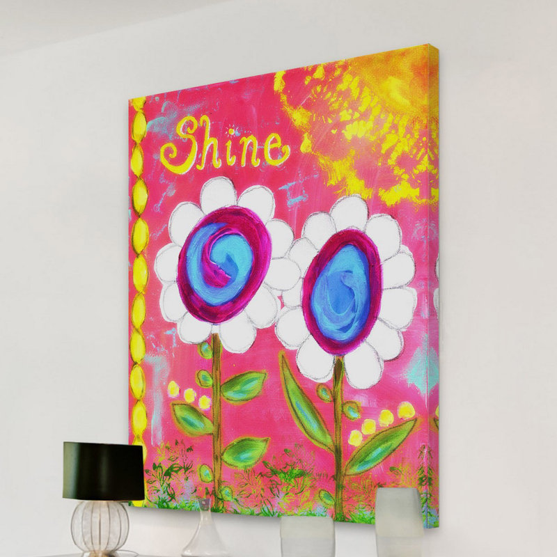 « white floral brillance » par jill lambert, reproduction d’art sur toile tendue, H 30 po x l 20 po x P 1,5 po