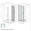 Porte de douche pliante 37-36 "x72" en verre trempé 1/4 "(6mm) en aluminium chromé
