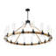 Lustre en rotin 16 lumières Wagon Wheel