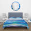 Blue Waves Breaking At The Beach II - Ensemble de housse de couette nautique et côtier - Polyester en microfibre-138870351