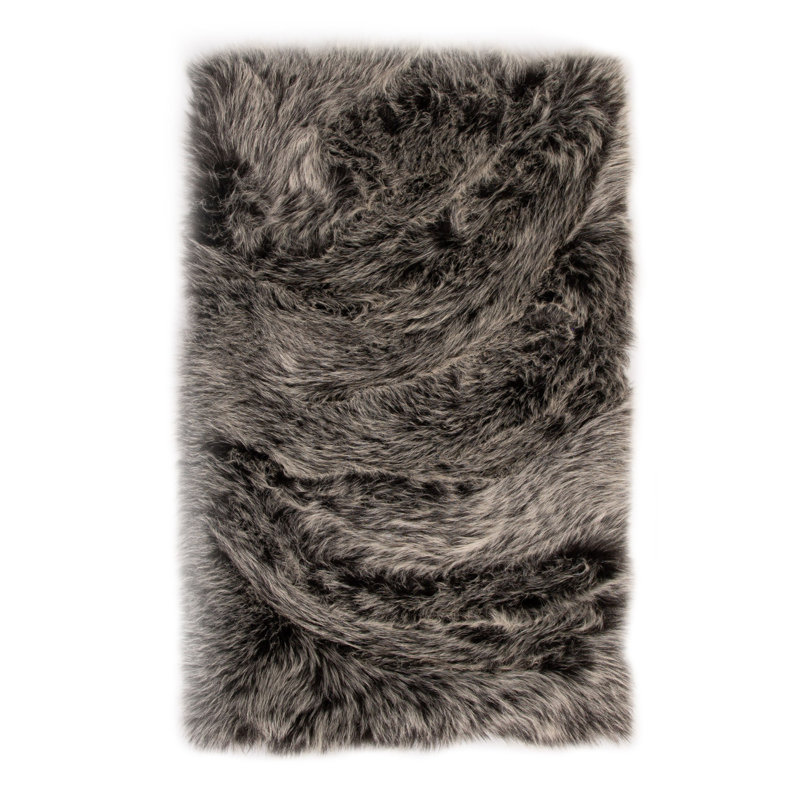 Umar Faux Fur Indoor Rug, Rectangle 6' x 9'