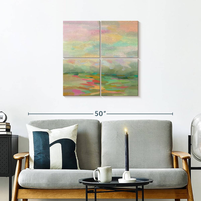 Pastel Fields, 26" H x 26" W