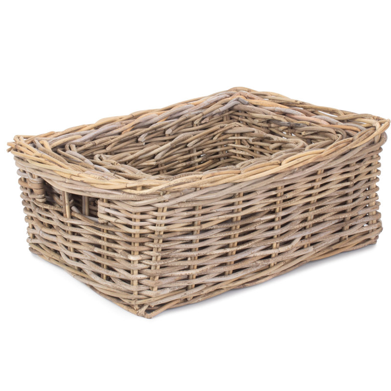 Rattan 4 Piece Storage Basket Set
