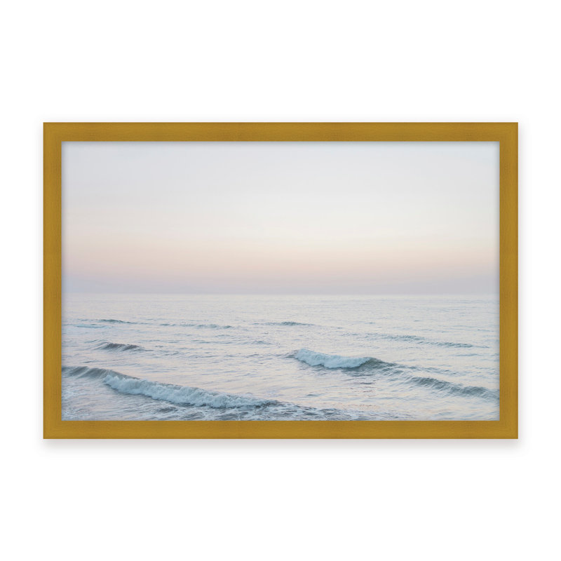 Coastal Retreat Dawn by  - Picture Frame Photograph on Paper, 32" H x 48" W x 1.125" D, Beige, Framed Matted Print