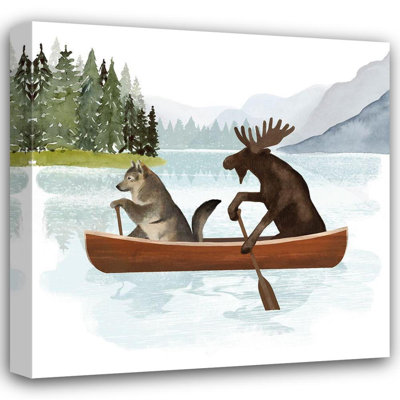 Trinx Barnes, Victor Gallery Wrapped Canvas Art Titled: Canoe Trip II