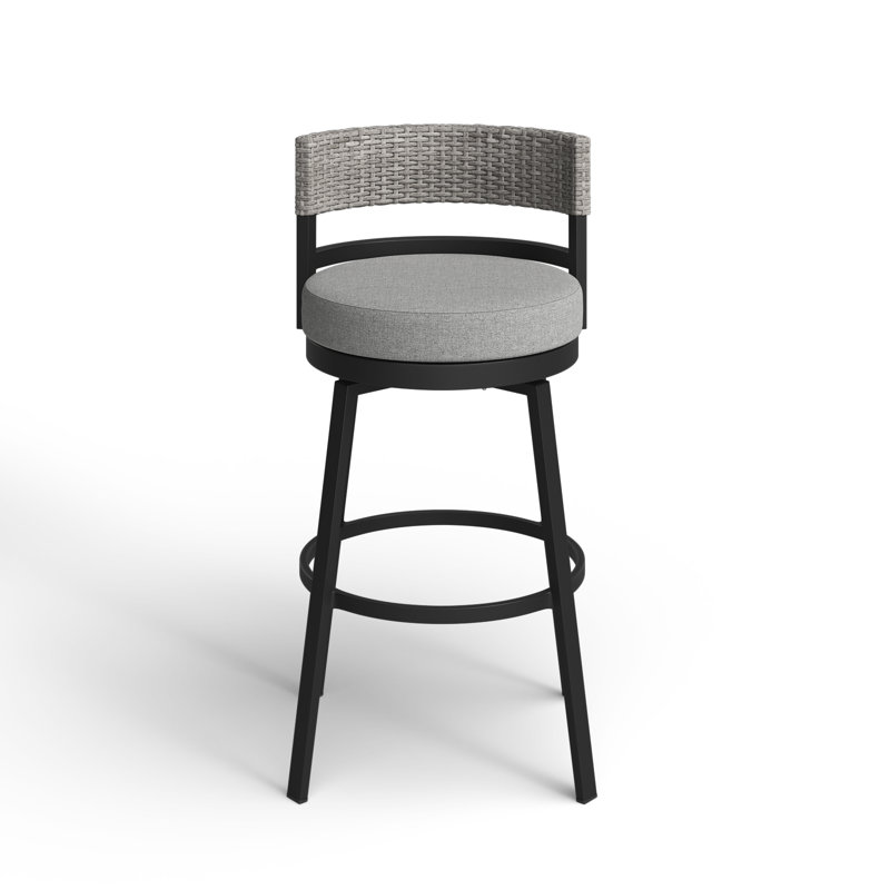 Chave 26" Patio Bar Stool with Cushion, Counter (26" Seat Height)