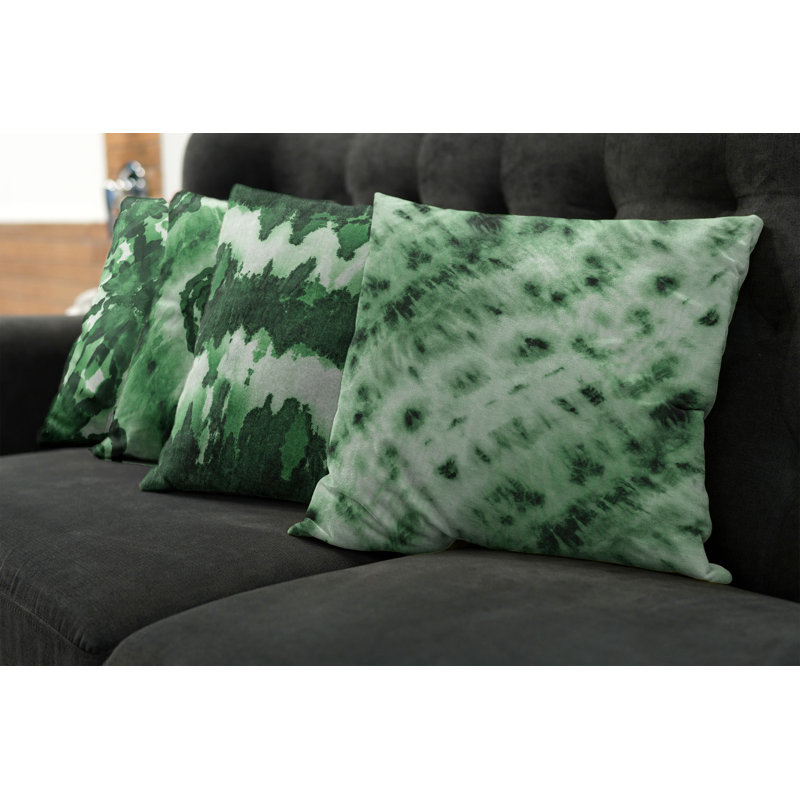 Housse de coussin Montezuma, 12 po x 12 po, Vert forêt / beige