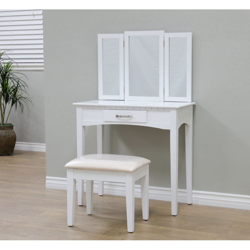 Longfellow Vanity, White