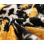 Oreiller lombaire luxueux en velours de soie noir et or 16 po x 24 po avec insert en duvet