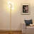 Modern Tree Floor Lamp With 4 Light Bulbs , Black Standing Lamp With Frosted Glass Shade For Living Room & Bedroom-680184471