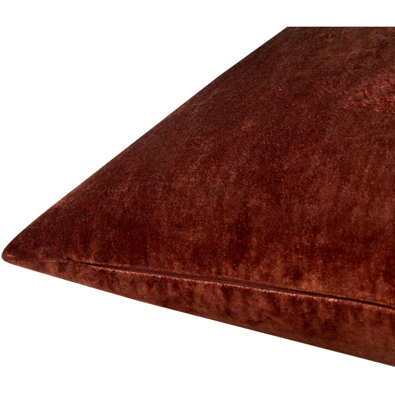Theodosia Wool Throw Pillow, 20" x 20", Dark Brown, Pillow Cover Only - No Insert