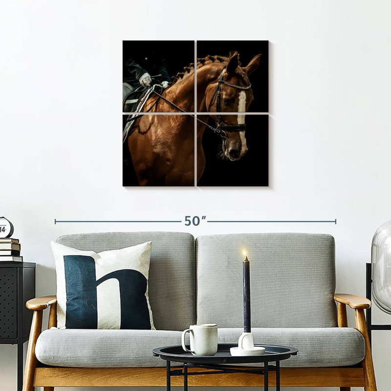 Cheval châtaignier Brampt, H 26 po x l 26 po