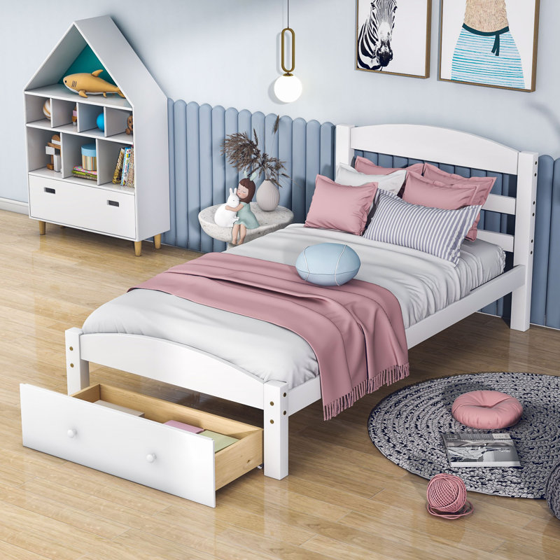 Lit plateforme Menlow par Harriet Bee, Blanc