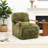 28.3" Wide Faux Fur Accent Chair,Upholstered Lounge Chair With Curved Wooden Arms,Tight Back & Seat,Armchair For Living Room,Bedroom-7171385