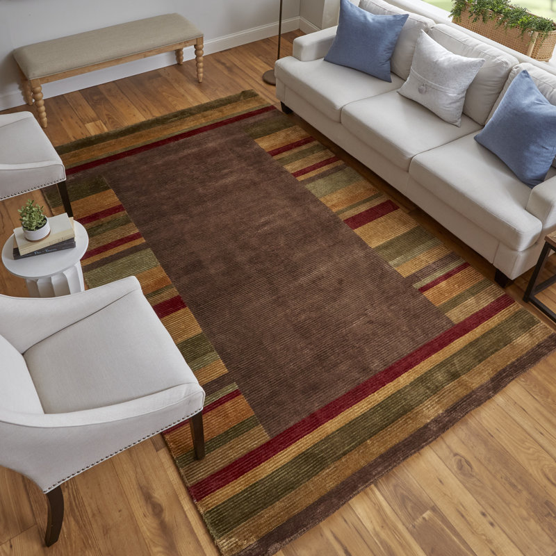 Keystone Handmade Wool Geometric Area Rug, Rectangle 8'6" x 11'6"
