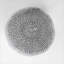 Pouf rond en coton tricoté gris neutre neutre, siège simple supplémentaire pour une décoration minimaliste moderne, 20 po x 20 po x 14 po