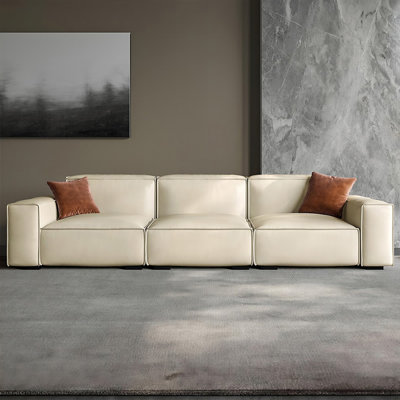 Creamy-white 100% Polyester Modular Sofa cushion couch
