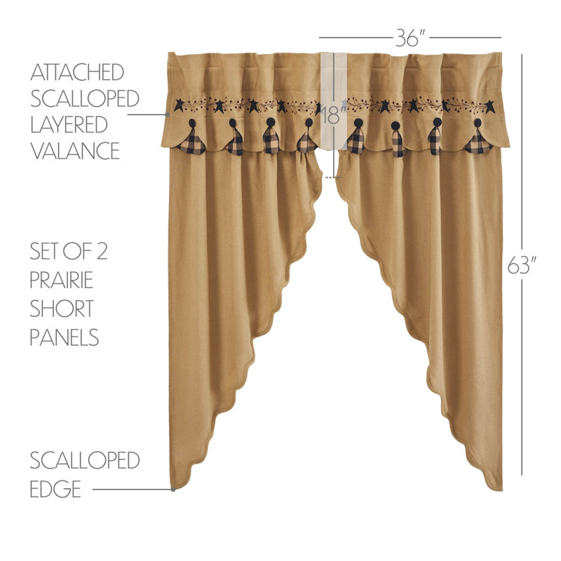Leedom Cotton Blend Room Darkening Curtain Pair
