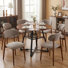 Rohun 47"L Round Modern Kitchen Dining Table Set With 32.1"H Dining Chair