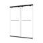 Porte de douche coulissante noire matte sans cadre North American