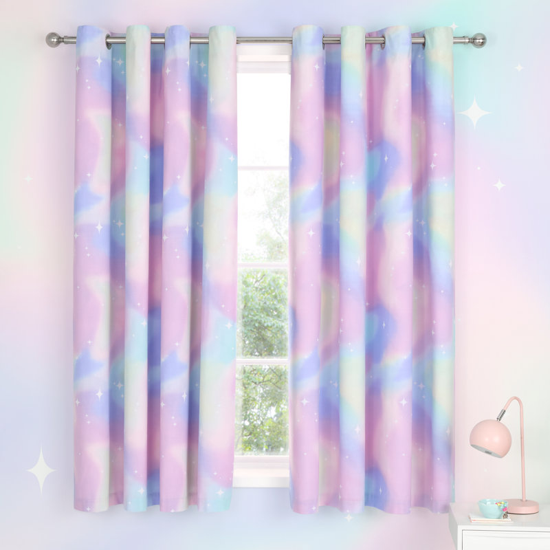Ombre Stars Fully Reversible Eyelet Curtains