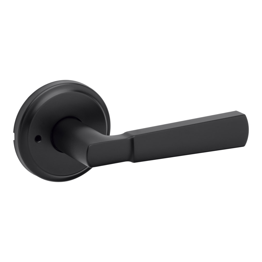 Perth Privacy (Bed & Bath) Door Lever with Round Rosette Multipack (Set of 2) Kwikset 