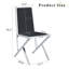 Chaises de salle à manger modernes en métal, conception ergonomique, pieds argentés pour la maison