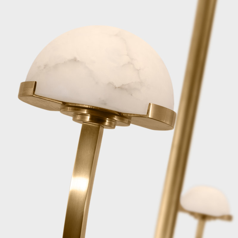 Pedra 2 - Light LED Chandelier, Antique-Burnished Brass