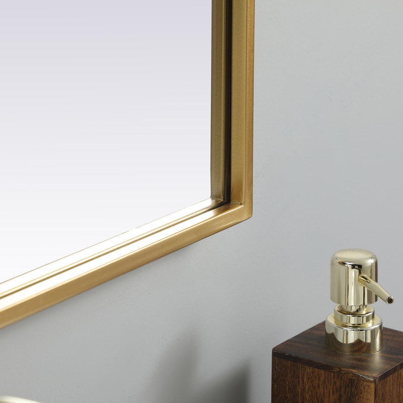 Miroir mural Sabine, Laiton, 30 po x 24 po