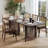 79" Walnut Wood Square Bar Table