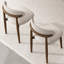 Chaise d'appoint blanche à dossier solide (ensemble de 2)