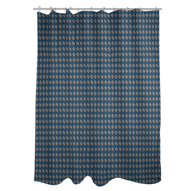 Rideau simple art déco, Blue Stripe 1
