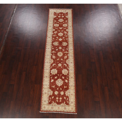 Tapis de couloir unique en laine noué à la main 2 pi 7 po x 10 pi 9 po New Age