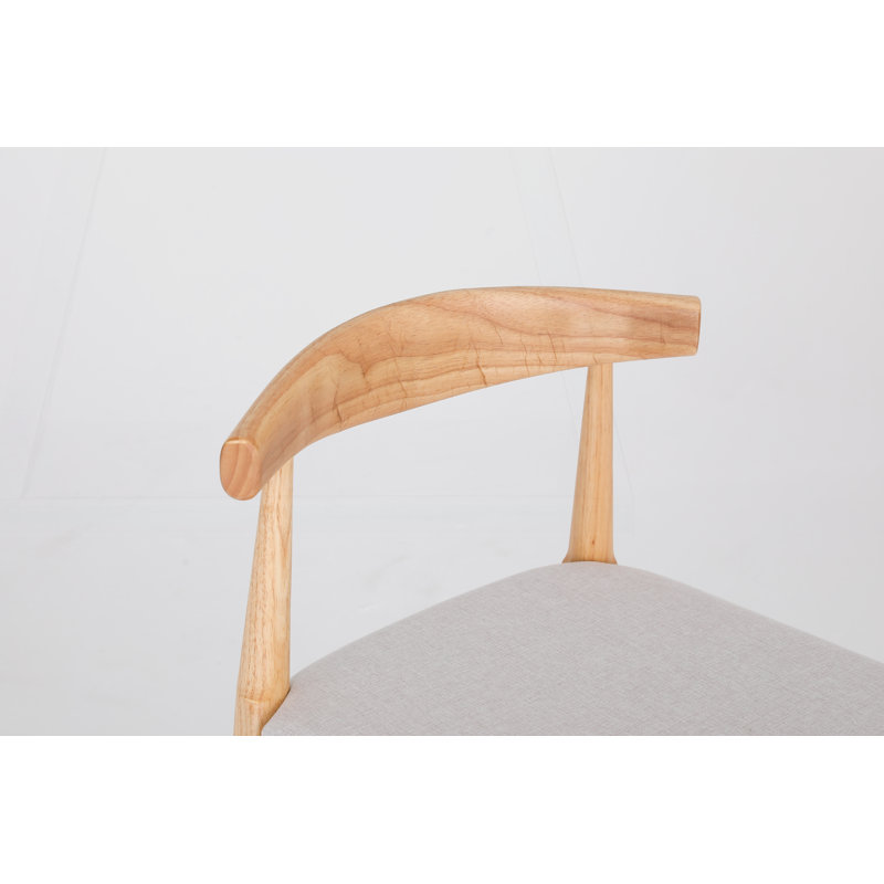 Tabourets de style Mid-Century moderne avec des pieds en bois robustes et des sièges confortables pour diverses pièces, Beige