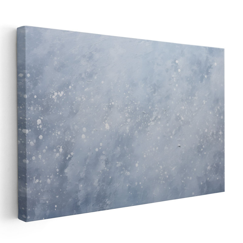 Glacial Opaline Frost 2, art mural, Toile avec cadre blanc, H 32 po x l 48 po x P 1,25 po