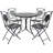 Nathaniel 4 - Person Metal Patio Dining Set with Round Table