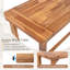 Ensemble repas de patio en bois d'acacia rustique 6 pièces avec coussins Brantley-124955587