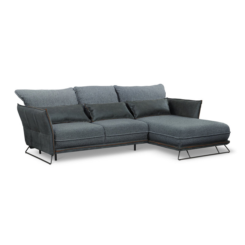 Gieselle 4 Seater Corner Sofa with Storage, Right Hand Facing, Sky/Athlantic