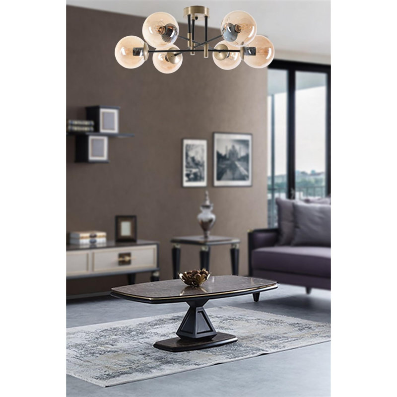 Witsham 6 - Light Sputnik Chandelier, Copper, Copper