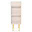 Meuble-lavabo 21,6 po, armoire combinée, meuble de rangement pour salle de bain, lavabo simple en céramique, rangement à gauche-111123715